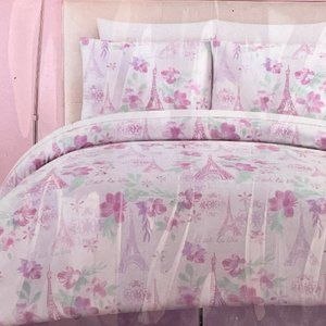 2-PC Hillcrest Kids Paris Eiffel Tower TWIN Size Comforter Set (includes sham)